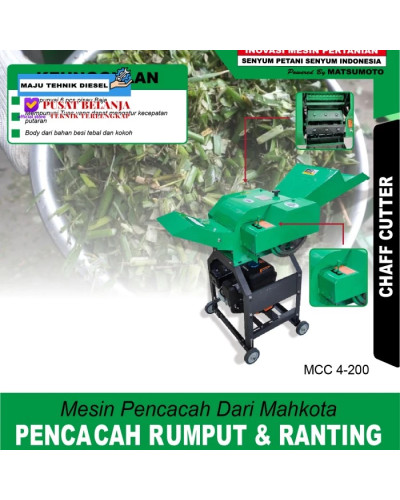 Mesin pencacah ranting dan rumput Mahkota MCC 4200